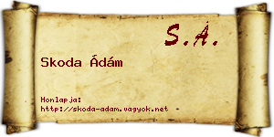 Skoda Ádám névjegykártya